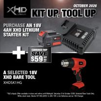 XHD LITHIUM Starter Kit 18V 4Ah with Heat Gun 18V