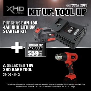 XHD LITHIUM Starter Kit 18V 4Ah with Heat Gun 18V