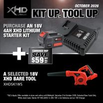 XHD LITHIUM Starter Kit 18V 4Ah with Blower/Vacuum 18V