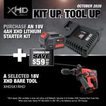 XHD LITHIUM Starter Kit 18V 4Ah with Rotary Hammer Drill 18V