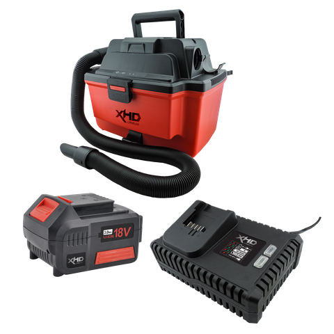 XHD Lithium Starter Kit 18V 4Ah with Wet and Dry Vacuum Cleaner 18V