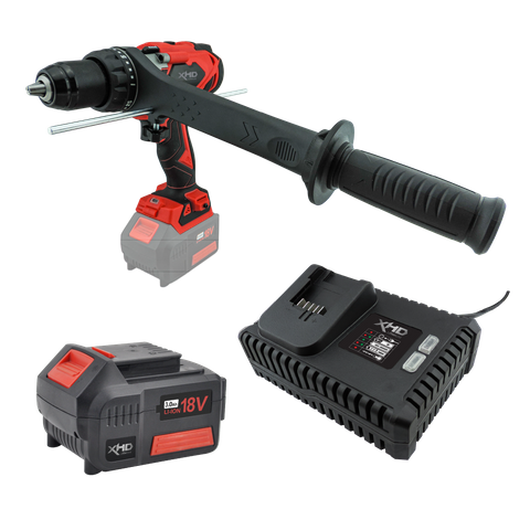 XHD Lithium Starter Kit 18V 4Ah with Heavy Duty Hammer Drill 150Nm 18V