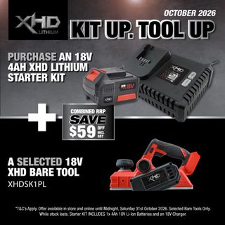 XHD LITHIUM Starter Kit 18V 4Ah with Planer 18V