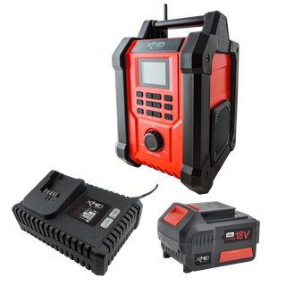 XHD Lithium Starter Kit 18V 4Ah with Jobsite Bluetooth Radio 18V