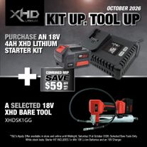 XHD LITHIUM Starter Kit 18V 4Ah with Grease Gun 18V