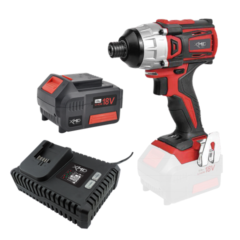 XHD Lithium Starter Kit 18V 4Ah with Impact Driver 180Nm 18V