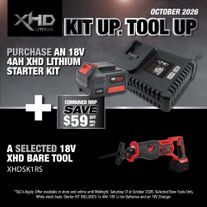 XHD LITHIUM Starter Kit 18V 4Ah with Reciprocating Saw 18V