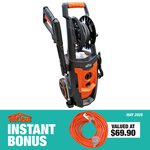 ToolShed Water Blaster 1800PSI 6.5LPM with 20m Extension Lead