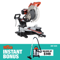 ToolShed Mitre Saw Compound Sliding 305mm 1700W with 1200W Vacuum Cleaner