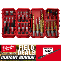 Milwaukee SHOCKWAVE Drill & Driver Bit Set 86pc with BONUS 48324532