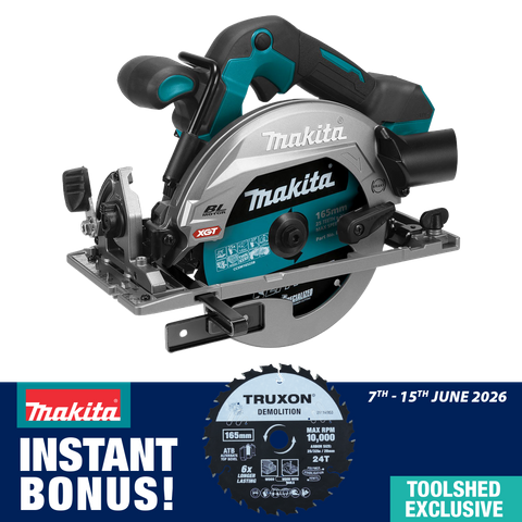 Makita XGT Cordless Circular Saw Brushless 165mm 40V - Skin NO CARTON With Bonus