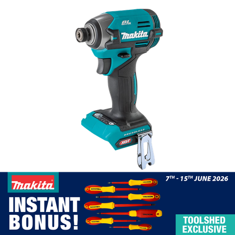 Makita XGT Cordless Impact Driver 210Nm 40v - Bare Tool NO CARTON With Bonus