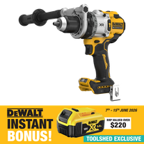 DEWALT Cordless Hammer Drill Brushless HD 18V - Bare Tool With 5Ah Battery