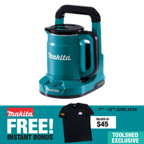 Makita LXT Cordless Kettle 800ml 36V (2x18V) - Bare Tool with Bonus