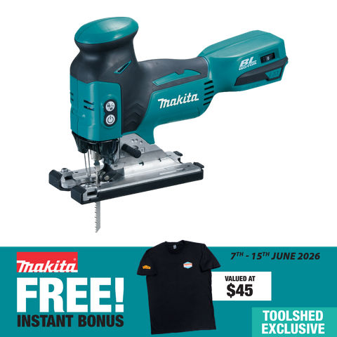 Makita LXT Cordless Jigsaw Brushless Barrel Grip 18V - Bare Tool With Bonus
