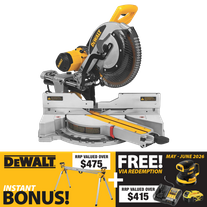 DEWALT Compound Sliding Mitre Saw 305mm with BONUS Saw Stand