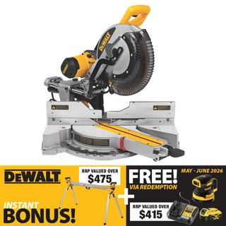 DEWALT Compound Sliding Mitre Saw 305mm with BONUS Saw Stand