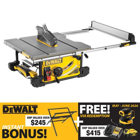 DEWALT Table Saw Heavy Duty 254mm 2000W with BONUS Stand