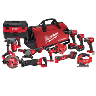 Milwaukee M18 FUEL Cordless Power Pack Brushless 11pc Kit 11A4 18V 5Ah