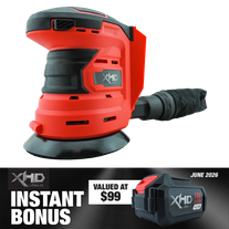 XHD Lithium Orbital Sander 125mm with 4Ah Battery 18V