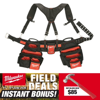 Milwaukee Contractor Work Belt + Suspension Rig with BONUS