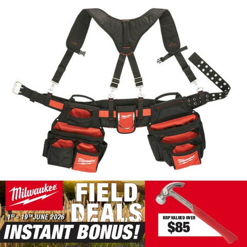 Milwaukee Contractor Work Belt + Suspension Rig with BONUS