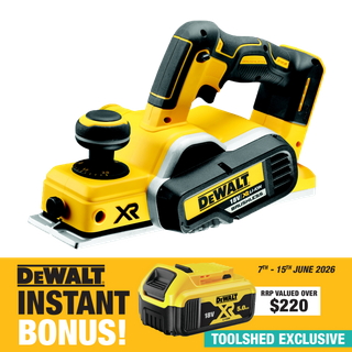DEWALT Cordless Planer Brushless 18V - Bare Tool with 5Ah Battery