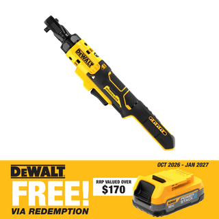 DEWALT Cordless Ratchet  1/4in Open Head Brushless 18V - Bare Tool
