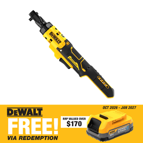 DEWALT Cordless Ratchet  1/4in Open Head Brushless 18V - Bare Tool