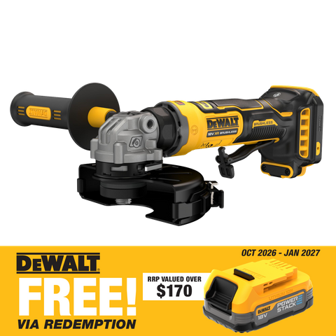 DEWALT Cordless Angle Grinder Compact 125mm 18V - Bare Tool