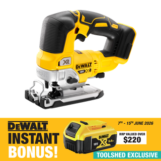 DEWALT Cordless Jigsaw Brushless 18V - Bare Tool with Bonus 5Ah Battery