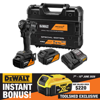 DEWALT X McLaren Cordless Impact Wrench BL Compact 1/2in Pin 18V 5Ah + Battery