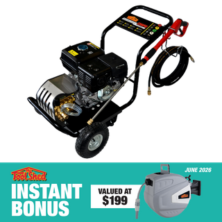 ToolShed Petrol Water Blaster 3200PSI 14.5LPM with Retractable Water Hose