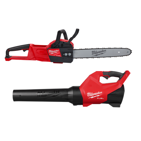 Milwaukee M18 FUEL Cordless Chainsaw and Blower 18V - Bare Tools