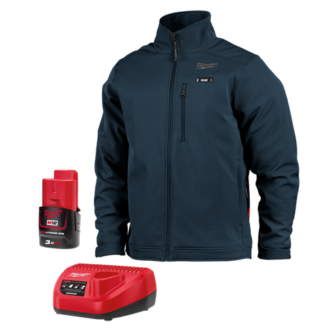 Milwaukee M12 HEXON TOUGHSHELL Heated Jacket Blue Small 12V 3Ah