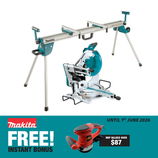 Makita Slide Compound Mitre Saw 305mm 1800W with WST07 Stand With Bonus TSOS3