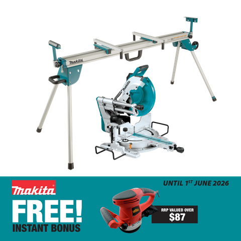 Makita Slide Compound Mitre Saw 305mm 1800W with WST07 Stand With Bonus TSOS3