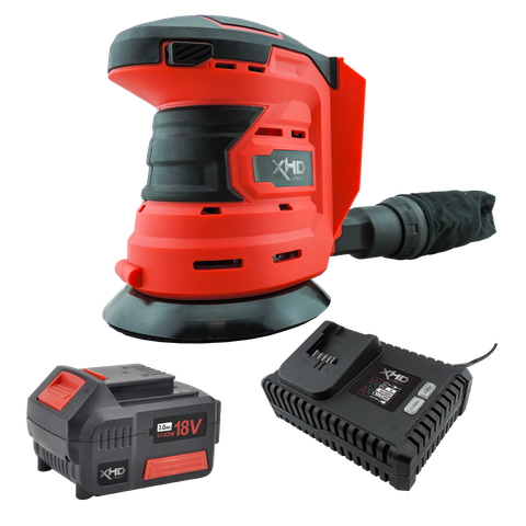 XHD Lithium Cordless Orbital Sander 125mm 18V 4Ah Kit