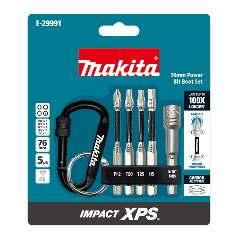 Makita Impact XPS Carabiner with 4 Bits & 1 Nutsetter