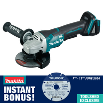 Makita LXT Grinder 125mm BL Paddle Switch 18V - Skin NO CARTON With Bonus