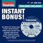Makita LXT Grinder 125mm BL Paddle Switch 18V - Skin NO CARTON With Bonus