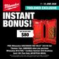 Milwaukee M18 FUEL Cordless Hammer Drill Brushless with BONUS Bit Set