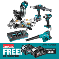 Makita XGT Cordless Combo Kit Brushless 4-pc 40V 4Ah