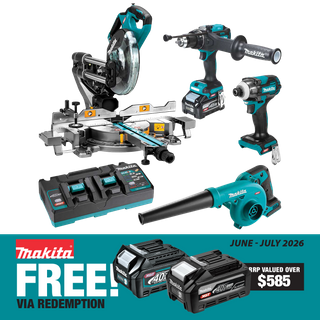 Makita XGT Cordless Combo Kit Brushless 4-pc 40V 4Ah