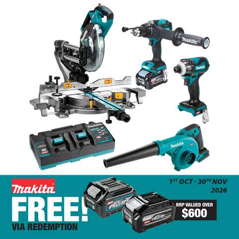 Makita XGT Cordless Combo Kit 0273G Brushless 4pc 40V 4Ah