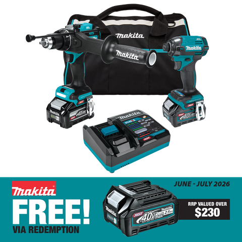 Makita XGT Impact Driver & Hammer Drill Driver Brushless 40V 4Ah/2.5Ah