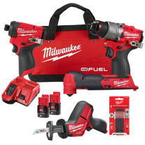 Milwaukee M12 FUEL Cordless Power Pack 4pc 12V 2.5Ah