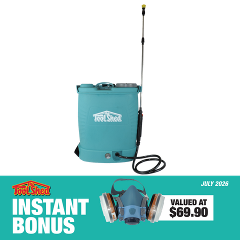ToolShed Cordless Backpack Sprayer with Respirator