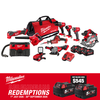 Milwaukee M18 FUEL Cordless Power Pack Brushless 10pc Kit 10C4 18V 6Ah