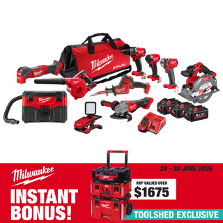 Milwaukee M18 FUEL PP BL 10pc Kit 10C4 18V 6Ah with Bonus PACKOUT